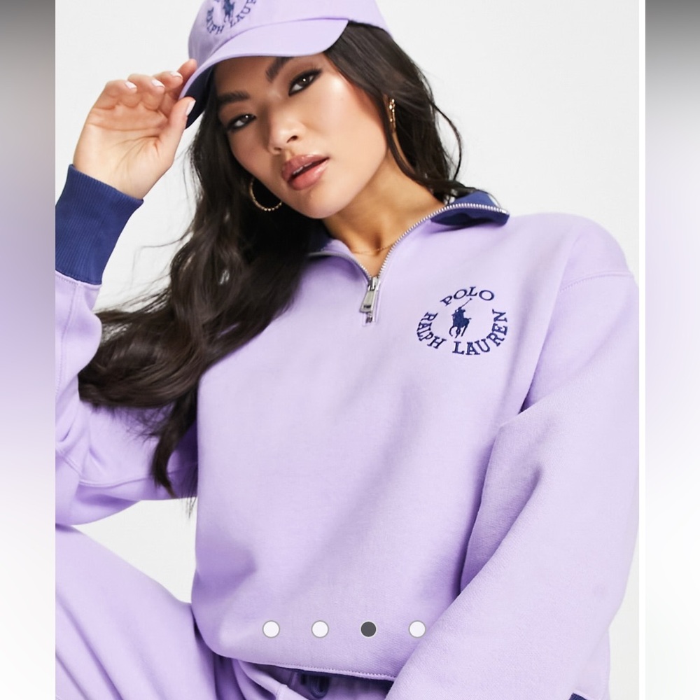 Polo by Ralph Lauren Lavender Half-Zip Sweatshirt